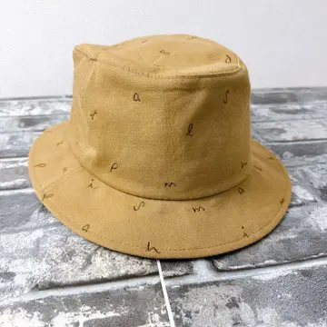 폴스미스 랜덤 로고 버킷 햇 브라운 베이지