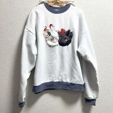 복슬복슬 아플리케 맨투맨 다모 형제 조로아 & 비취조로아