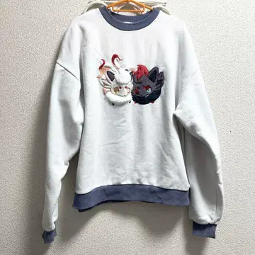 복슬복슬 아플리케 맨투맨 다모 형제 조로아 & 비취조로아