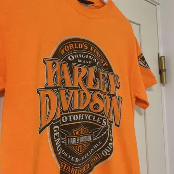 새상품급 Harley-Davidson 그래픽 티셔츠 오렌지