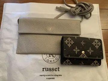 러셋 TOKYO 가죽 스마트폰 숄더와 가죽 모노그램 가죽 카드 케이스