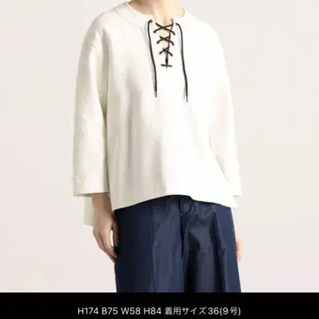 투모로우랜드 컬렉션 냅코튼 레이스업 풀오버