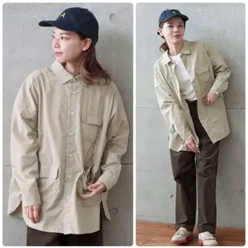 PAR ICI 미니 체크 낚시 BIG 셔츠