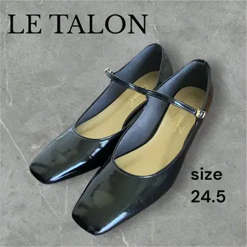 LE TALON 루탈론 스퀘어 멜리 제인 블랙 에나멜 24.5