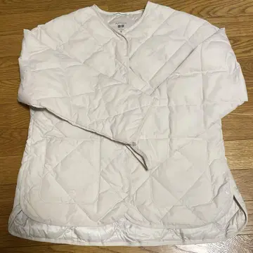 UNIQLO 퍼프틱 릴랙스 자켓 화이트 S