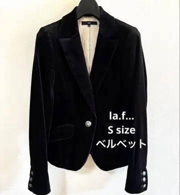 LAUTREAMONT 블랙 벨벳 테일러드 자켓 여성용 S