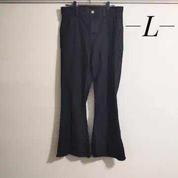 블랙 L 사이즈 플레어 팬츠