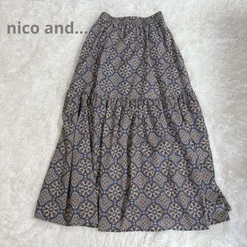 니코앤드 nico and - M 보일 패턴 모듬 롱 스커트