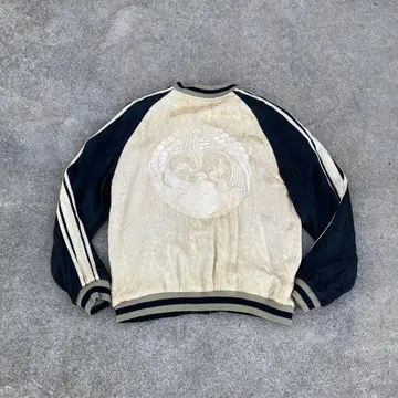 화려악단 일본풍 패턴 스카잔 봉황 자수 리버서블