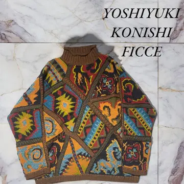 요시유키 코니시 올 패턴 3D 핸드 니트 피체 돈 코니시