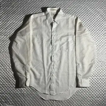 70s VINTAGE USA ARROW 스트라이프 긴팔 셔츠 화이트