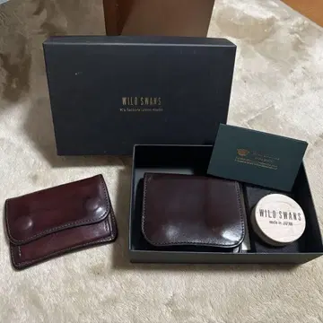 WILD SWANS 접이식 지갑 코인 케이스 코바 연마 3종 세트