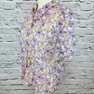 Leilian 반팔 셔츠 꽃무늬 사이즈 17+ 642