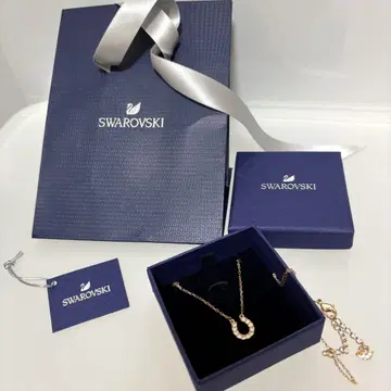 새상품 Swarovski 말굽 목걸이 상자, 종이 봉투 포함