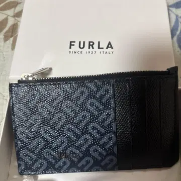 FURLA 네이비 가죽 카드 케이스