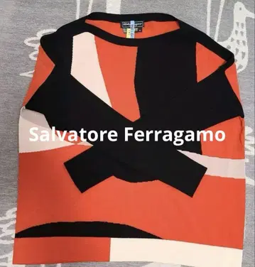 Salvatore Ferragamo 페라가모 스웨터 상의 오렌지 계열