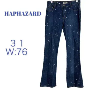 HAPHAZARD 택 포함 새상품 페인트 패턴 남성용 데님 G빵 31