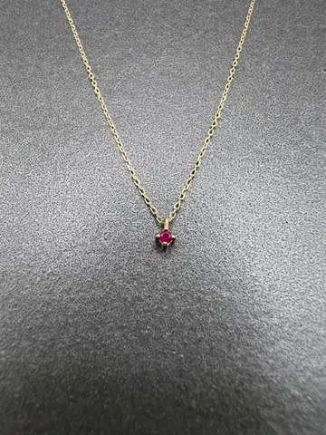 ete 루비 목걸이 핑크 골드 K10