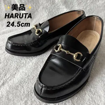 새상품급 HARUTA 하루타 빔즈 비트 로퍼 블랙 24.5cm
