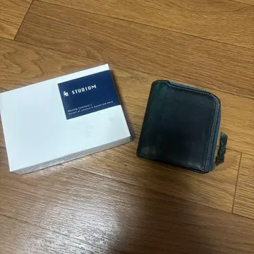 STUDIUM 접이식 지갑 파랑 가죽 컴팩트