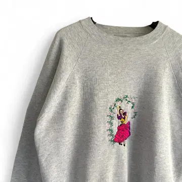 90s 빈티지 ONEITA USA제 댄서 자수 멜란지 그레이 O15