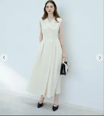 Aimeine 스탠드 카라 버튼 원피스