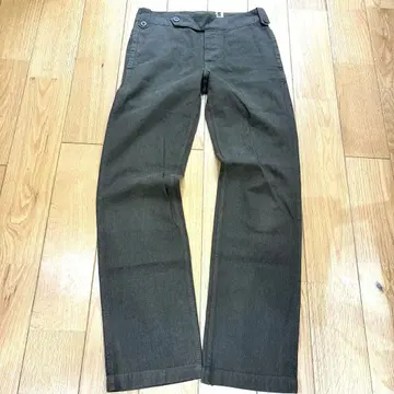MHL 마가렛호웰 면 울 혼방 팬츠 카키 사이즈 1
