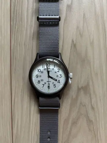 TIMEX 아날로그 손목시계 화이트/그레이