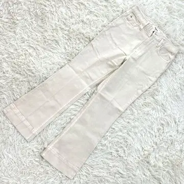 헬시 데님 화이트 플레어 데님 신축성 S 사이즈 스타일업 돌려입기