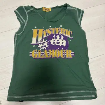 HYSTERIC GLAMOUR 슬리브리스 T셔츠 그린