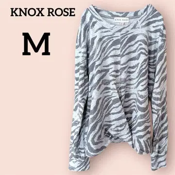 레어 KNOX ROSE [ M ] 녹스 로즈 제브라 패턴 긴팔 T셔츠