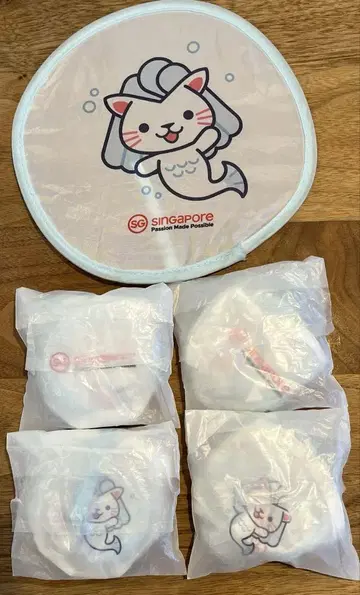 오사카 간사이 만박 싱가포르관 접이식 부채 5종 세트