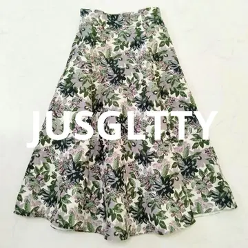 새상품급 JUSGLTTY/저스길리티 자카드 플라워 스커트