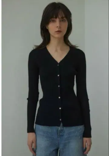 BLACK BY MOUSSY 긴팔 가디건 워셔블 립 가디건