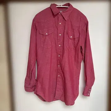 wrangler 80s 90s USA제 웨스턴 셔츠 빨간색 샴브레이