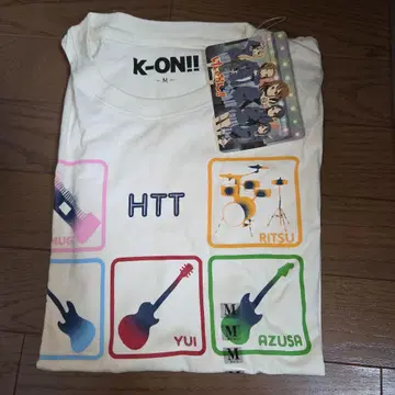 K-ON!! 티셔츠 M 사이즈 악기 디자인