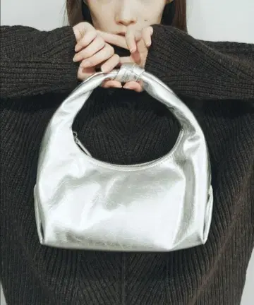 JISTORY TIE HANDLE HOBO BAG 실버
