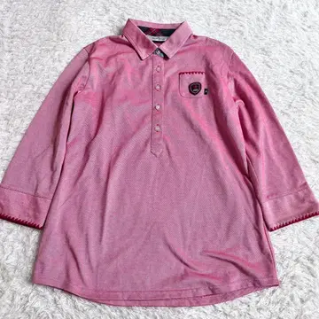 먼싱웨어 7부 소매 피케 셔츠 레드 L