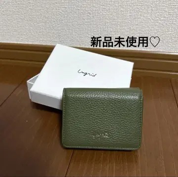 새상품 Ungrid 언그리드 미니 지갑 3단 폴더형 지갑 카키 그린 그린