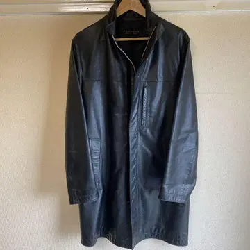 Radmess MEN'S BIGI 블랙 소가죽 롱 코트