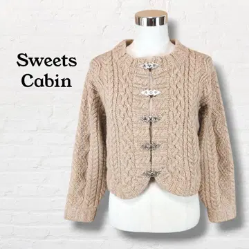Sweets Cabin 케이블 니트 가디건 모 100% [ M ] 베이지