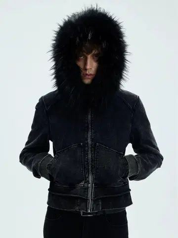 WHISTLEHUNTER 퍼 지퍼 후드티