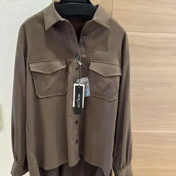 미쉘클랑 브라운 긴팔 셔츠