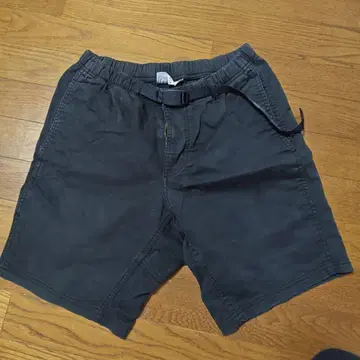 그라미치 하프 팬츠 블랙 숏팬츠 허리 벨트 포함