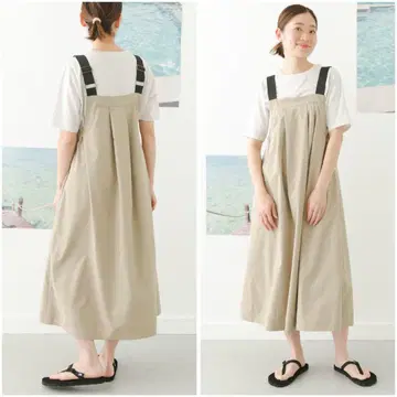 DOORS add fabrics 워크 오버롤 스커트