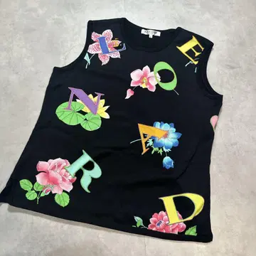 LEONALD SPORTS 레오나르 스포츠 탱크탑 꽃무늬 로고 L