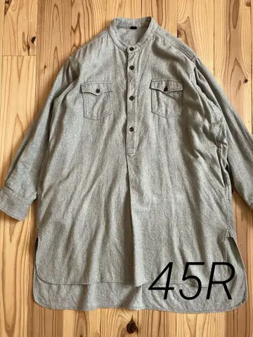 45R 꼬임 무늬 플란넬 908 롱 셔츠