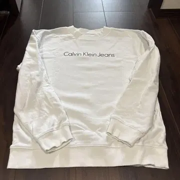 Calvin Klein Jeans 화이트 맨투맨 XS