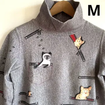 KUNIO COLLECTION 쿠니오 컬렉션 고양이 긴팔 하이넥 M