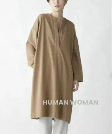 HUMAN WOMAN 트윌 기모 원피스